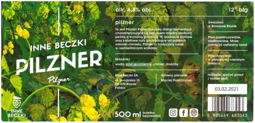 Browar Inne Beczki (2020): Pilzner