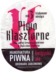 Browar Jabłonowo (2020): Manufaktura - Belgijski Ale Klasztorne