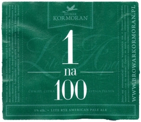 Browar Kormoran (2016): 1 na 100 - Lite Rye American Pale Ale