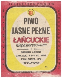 Browar Łańcut: Pałacowe - piwo jasne pełne