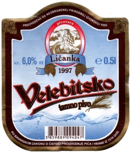 Browar Licanka (2022): Velebitsko - Tamno Pivo