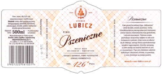 Browar Lubicz: Pszeniczne (2018)