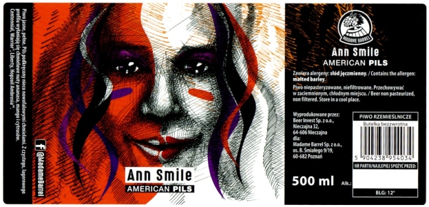 Browar Madame Barrel: Ann Smile - American Pils