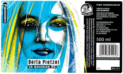 Browar Madame Barrel: Berta Pretzel - US-Bavarian India Pale Ale