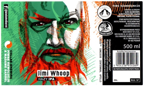 Browar Madame Barrel: Jimi Whoop - Hazy India Pale Ale