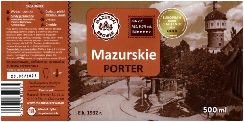 Browar Mazurski (2021): Mazurskie Porter