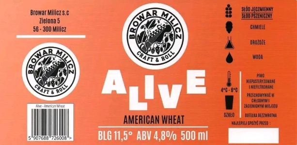 Browar Milicz 2022 01 Alive American Wheat