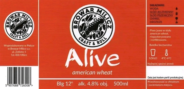 Browar Milicz 2022 01 Alive American Wheat 2