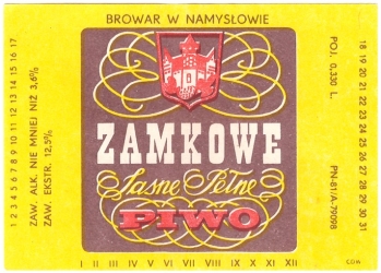 Browar Namysłów: Zamkowe Jasne Pełne