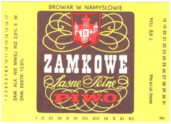 Browar Namysłów: Zamkowe Jasne Pełne