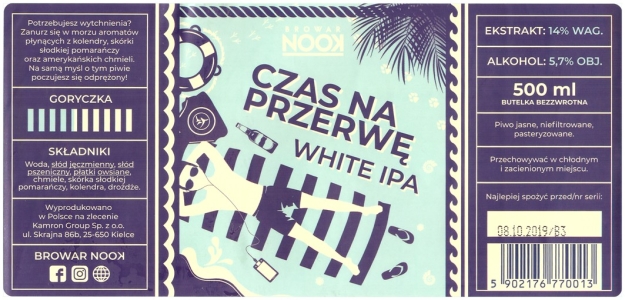 Browar Nook (2018): Czas Na Przerwę - White India Pale Ale