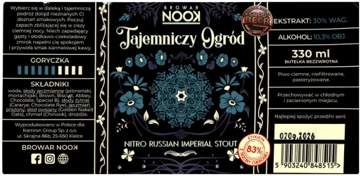 Browar Nook (2021): Tajemniczy Ogród - Nitro Russian Imperial Stout