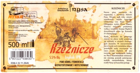 Książęcy Browar Nysa (2020): Rzeźnicze - English India Pale Ale