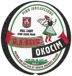 Browar Okocim (2013): O.K. Beer, Piwo Jubileuszowe, Full Light