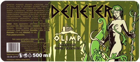 Browar Olimp: Demeter - American India Pale Ale