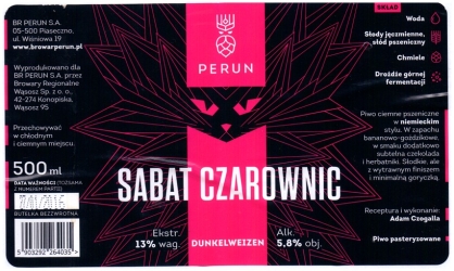 Browar Perun (2015): Sabat Czarownic - Dunkelweizen