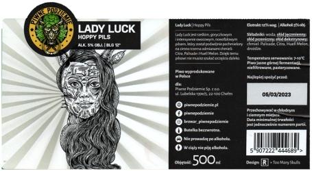 Browar Piwne Podziemie (2022): Lady Luck - Hoppy Pils