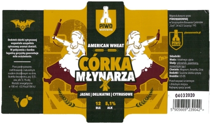 Browar Piwowarownia (2019): Córka Młynarza - American Wheat