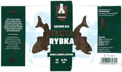 Browar Piwowarownia (2020): Złota Rybka - Golden Ale