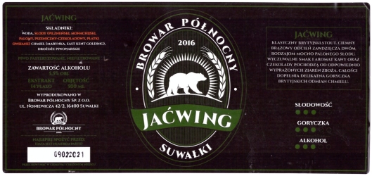 Browar Północny: Jaćwing Stout (2020)