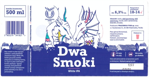 Browar Pracownia Piwa (2019): Dwa Smoki - White India Pale Ale