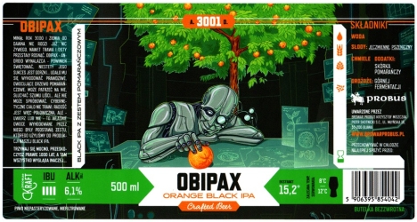 Browar Probus YYYY Obipax Orange Black India Pale Ale