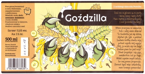 Browar Psotnik (2018): Goździlla, Hefeweizen