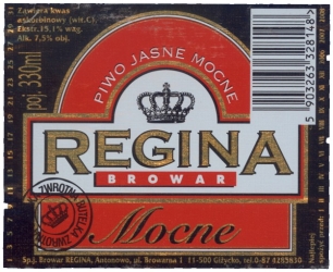 Browar Regina (2006): Mocne - Piwo Jasne Mocne