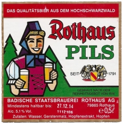 Browar Rothaus (2014): Pils