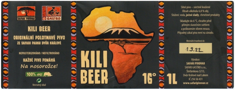 Browar Safari (2022): Kili Beer - Polotmave Pivo