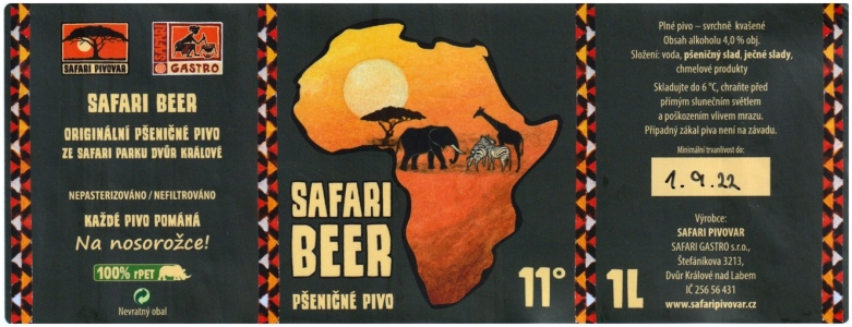 Browar Safari (2022): Safari Beer - Psenicne Pivo