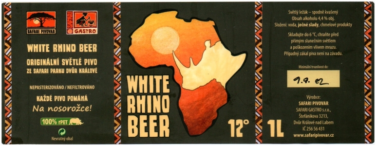 Browar Safari (2022) White Rhino Beer - Svetle Pivo