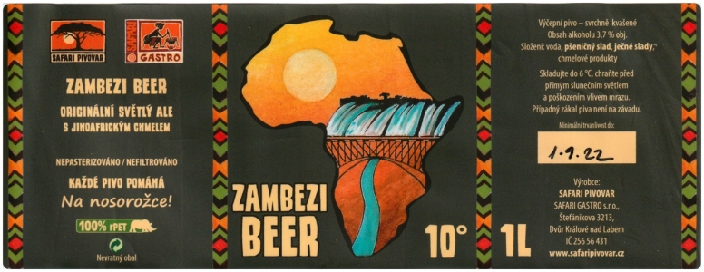 Browar Safari (2022): Zambezi Beer - Svetly Ale