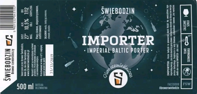 Browar Swiebodzin XXXX Importer Imperial Baltic Porter