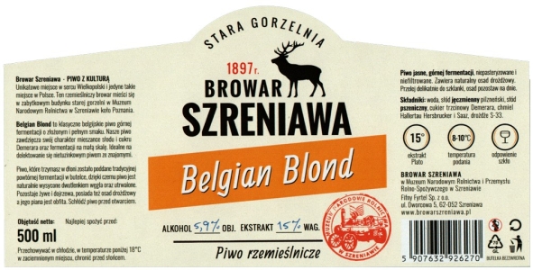 Browar Szreniawa (2021): Belgian Blond