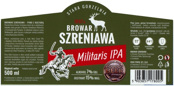 Browar Szreniawa (2021): Militaris - India Pale Ale (Edycja Limitowana)