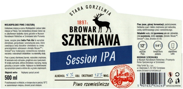 Browar Szreniawa (2021): Session  - India Pale Ale