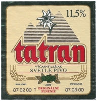 Browar Tatran (2000): 11,5% - Vycapny Lezak Svetle Pivo