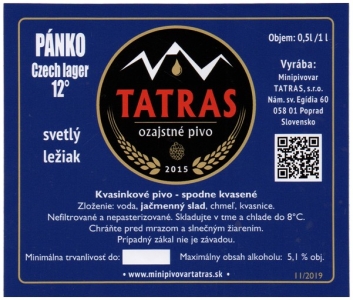 Browar Tatras 2022 12 Panko Czech Lager