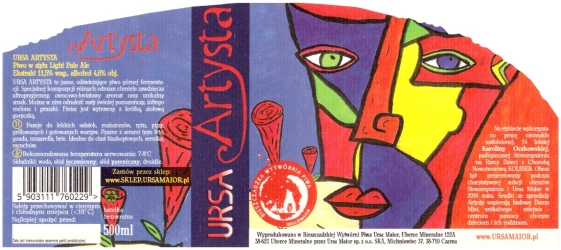 Browar Ursa (2020): Artysta - Light Pale Ale