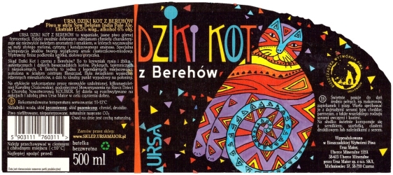 Browar Ursa (2020): Dziki Kot z Berehów - New Belgian India Pale Ale