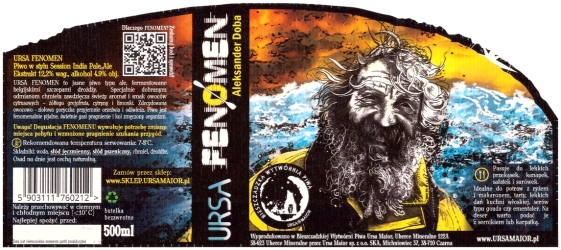 Browar Ursa (2020): Fenomen; Aleksander Doba - Session India Pale Ale