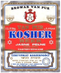 Browar Van Pur:  Kosher - Piwo Jasne Pełne