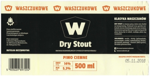 Browar Waszczukowe (2018): Dry Stout, Piwo Ciemne