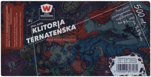 Browar Waszczukowe (2018): Klitoria Ternateńska, Blue American India Pale Ale