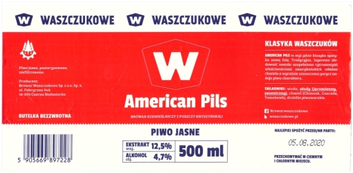 Browar Waszczukowe (2019): American Pils, Piwo Jasne