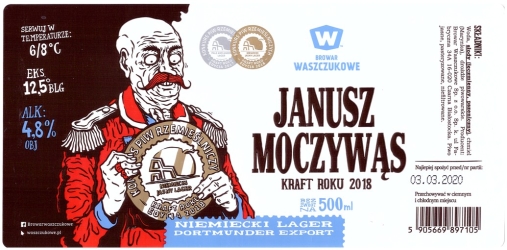 Browar Waszczukowe (2019): Janusz Moczywąs, Niemiecki Lager, Dortmunder Export
