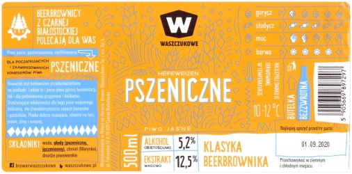 Browar Waszczukowe (2019) Pszeniczne Hefeweizen