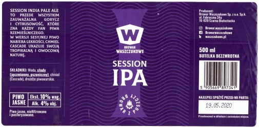 Browar Waszczukowe (2019): Session India Pale Ale