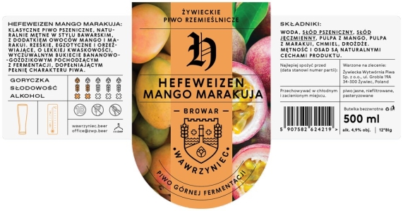 Browar Wawrzyniec 2022 02 Hefeweizen Mango Marakuja